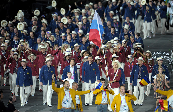 Мария Шарапова с флагом России